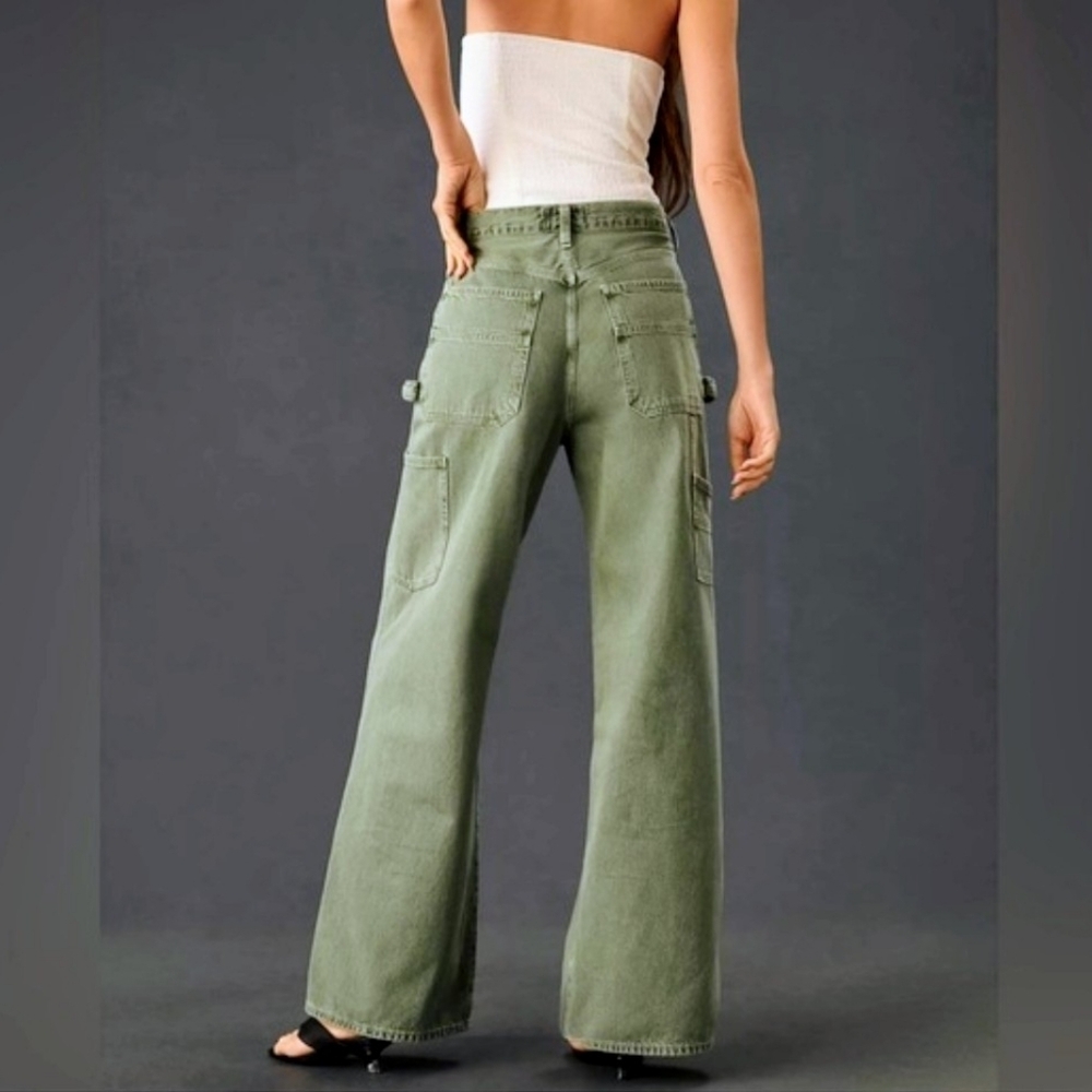Agolde Sage Green Denim Carpenter Jeans - Picture 2 of 8